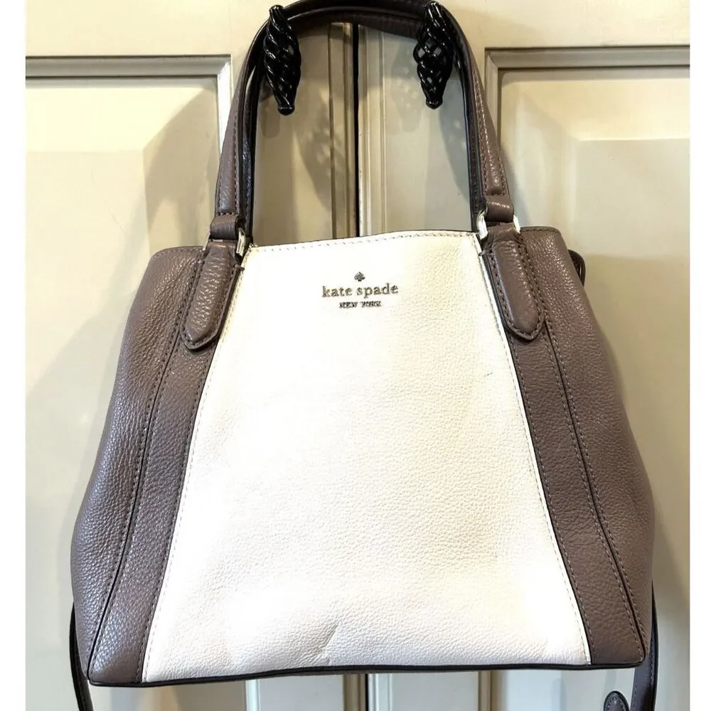 Kate Spade Triple Compartment Leather Satchel - EUC